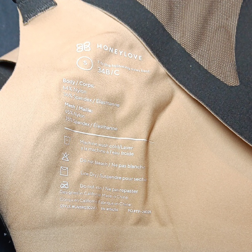 Honeylove Mesh Accent Bra, Black, Blue And  Beige. - Picture 10 of 10